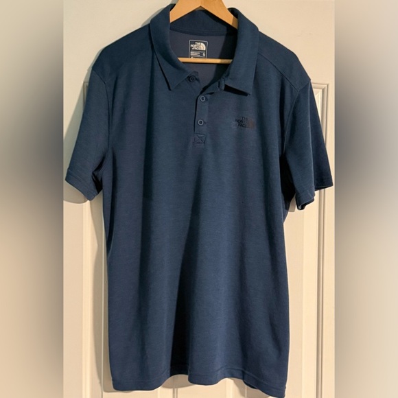The North Face FlashDry Polo Shirt Men’s XL Blue Performance Short Sleeve - Picture 1 of 13